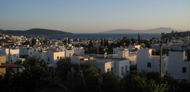 Bodrum balcony view sunset